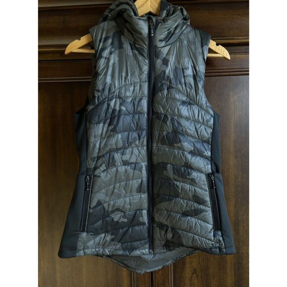 My Anorak Jackets & Blazers - Puffer Vest Small Camo Cozy Layer Hooded My Anorak